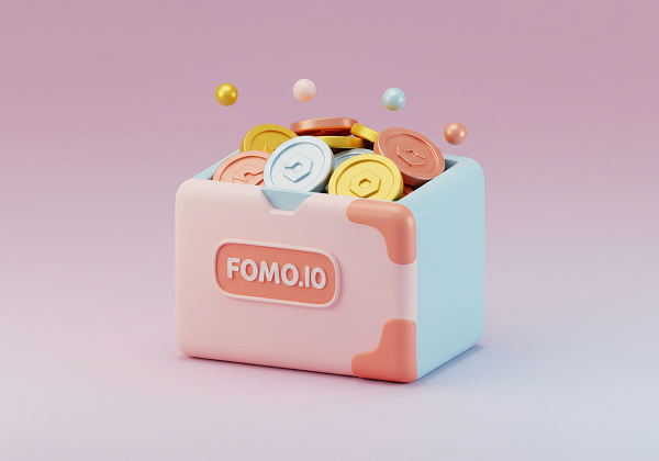 fomo.io 메인 화면과 다양한 슬롯 게임 목록