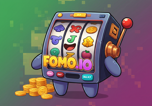 fomo.io에서 제공하는 슬롯머신 무료 체험 화면