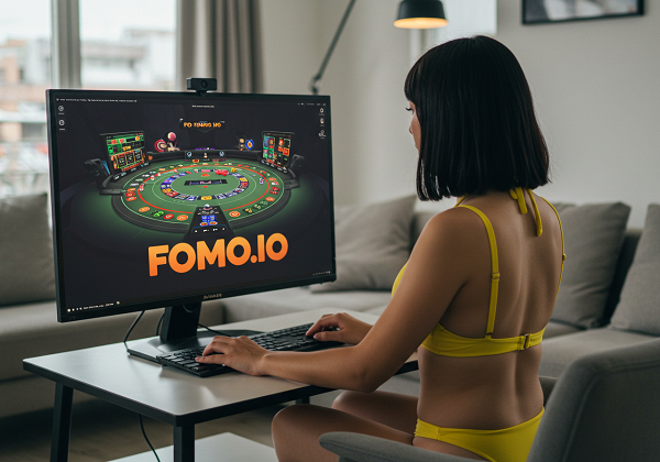 라이브 카지노 테이블 게임을 모바일로 즐기는 fomo.io 사용자 화면