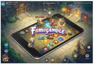 최신 인기 모바일 RPG 게임 플레이 화면 – 포모갬블 제공